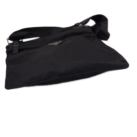 PRADA Black Nylon Leather Shoulder Bag 663-072025 - Picture 4 of 9